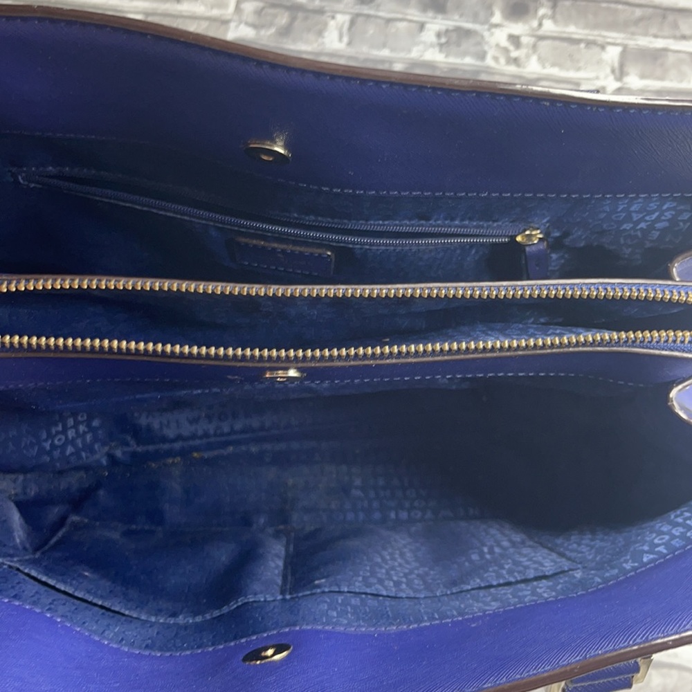 Kate Spade Newbury Lane Blue Bag purse tote - Picture 4 of 11
